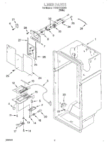 02 - Liner parts for Whirlpool Refrigerator 1VET27DKXGW0 from AppliancePartsPros.com