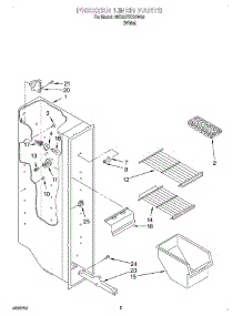03 - Freezer Liner parts for Whirlpool Refrigerator 6ED20TKXGW00 from AppliancePartsPros.com