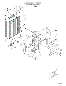 04 - Air Flow parts for Whirlpool Refrigerator 6ED20TKXGW00 from AppliancePartsPros.com