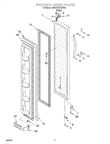05 - Freezer Door parts for Whirlpool Refrigerator 6ED20TKXGW00 from AppliancePartsPros.com
