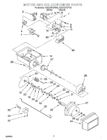 05 - Motor And Ice Container parts for Whirlpool Refrigerator 7GD27DFXFT02 from AppliancePartsPros.com
