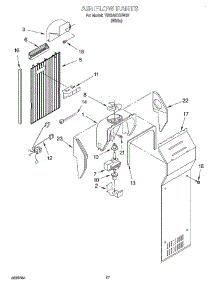 10 - Air Flow parts for Whirlpool Refrigerator TS22AEXHW02 from AppliancePartsPros.com