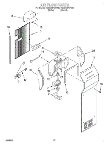 10 - Air Flow parts for Whirlpool Refrigerator 7GD27DFXFW02 from AppliancePartsPros.com