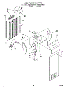04 - Air Flow parts for Whirlpool Refrigerator 2VED21ZKFW00 from AppliancePartsPros.com