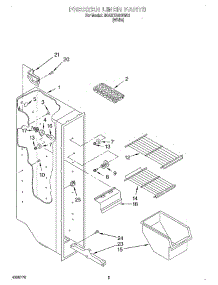 03 - Freezer Liner parts for Whirlpool Refrigerator 3KART700GW01 from AppliancePartsPros.com