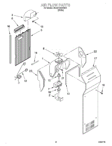 04 - Air Flow parts for Whirlpool Refrigerator 3KART700GW01 from AppliancePartsPros.com