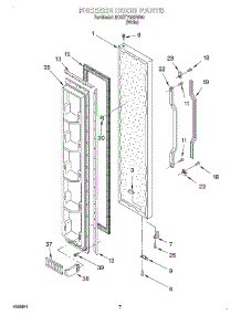 05 - Freezer Door parts for Whirlpool Refrigerator 3KART700GW00 from AppliancePartsPros.com