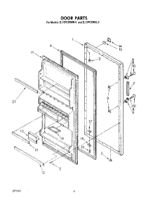 04 - Door parts for Whirlpool Refrigerator EL13PCXRWR0 from AppliancePartsPros.com