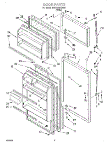 02 - Door parts for Whirlpool Refrigerator 8VET18GKGW00 from AppliancePartsPros.com
