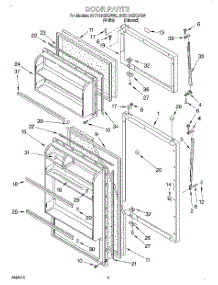 02 - Door parts for Whirlpool Refrigerator 8VET16GKGN00 from AppliancePartsPros.com