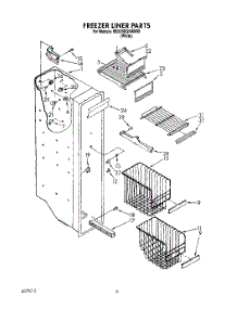 04 - Freezer Liner parts for Whirlpool Refrigerator 6ED25DQXAW00 from AppliancePartsPros.com