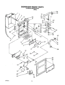 08 - Dispenser Front parts for Whirlpool Refrigerator 6ED25DQXAW00 from AppliancePartsPros.com