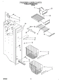 04 - Freezer Liner parts for Whirlpool Refrigerator 6ED25DQXBW00 from AppliancePartsPros.com