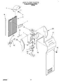 10 - Air Flow parts for Whirlpool Refrigerator 6ED25DQXBW00 from AppliancePartsPros.com