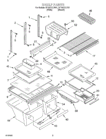 03 - Shelf parts for Whirlpool Refrigerator GT19DKXJT01 from AppliancePartsPros.com