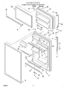 02 - Door parts for Whirlpool Refrigerator 4ET18NKXFN01 from AppliancePartsPros.com