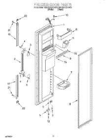 07 - Freezer Door parts for Whirlpool Refrigerator 6ED25DQXDB00 from AppliancePartsPros.com