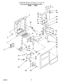 08 - Dispenser Front parts for Whirlpool Refrigerator 6ED25DQXDB00 from AppliancePartsPros.com