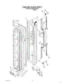 05 - Freezer Door parts for Whirlpool Refrigerator 3XARG479WP00 from AppliancePartsPros.com