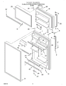 02 - Door parts for Whirlpool Refrigerator 8ET20NKXFW02 from AppliancePartsPros.com