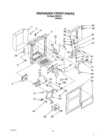 08 - Dispenser Front parts for Whirlpool Refrigerator 3XRA710 from AppliancePartsPros.com