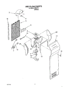 10 - Air Flow parts for Whirlpool Refrigerator 3XRA710 from AppliancePartsPros.com