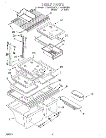 05 - Shelf parts for Whirlpool Refrigerator ET19RMXGW01 from AppliancePartsPros.com