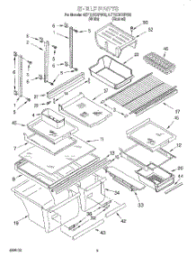 03 - Shelf parts for Whirlpool Refrigerator 8ET19DKXFN02 from AppliancePartsPros.com