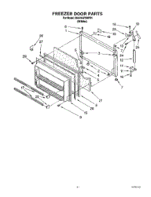 07 - Freezer Door parts for Whirlpool Refrigerator 3XARG475WP01 from AppliancePartsPros.com