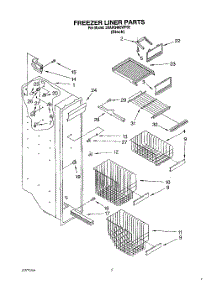 04 - Freezer Liner parts for Whirlpool Refrigerator 3XARG486WP02 from AppliancePartsPros.com