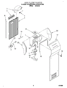 04 - Air Flow parts for Whirlpool Refrigerator 4ED20ZKXDW00 from AppliancePartsPros.com