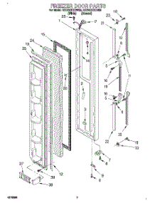 05 - Freezer Door parts for Whirlpool Refrigerator 4ED20ZKXDW00 from AppliancePartsPros.com