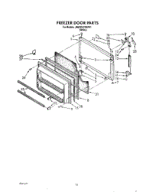 08 - Freezer Door parts for Whirlpool Refrigerator JWARG475WP01 from AppliancePartsPros.com