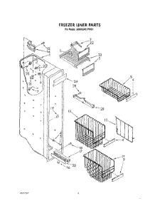 05 - Freezer Liner parts for Whirlpool Refrigerator JWARG481PW01 from AppliancePartsPros.com