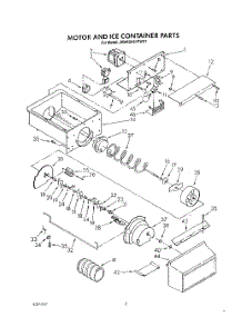 06 - Motor And Ice Container parts for Whirlpool Refrigerator JWARG481PW01 from AppliancePartsPros.com
