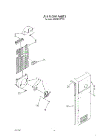 12 - Air Flow parts for Whirlpool Refrigerator JWARG481PW01 from AppliancePartsPros.com
