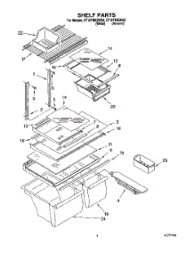 03 - Shelf parts for Whirlpool Refrigerator ET18TMXDN03 from AppliancePartsPros.com