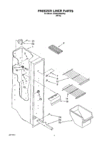 03 - Freezer Liner parts for Whirlpool Refrigerator 3XARG496WP00 from AppliancePartsPros.com