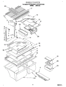 03 - Shelf parts for Whirlpool Refrigerator 4YET18TKDN01 from AppliancePartsPros.com