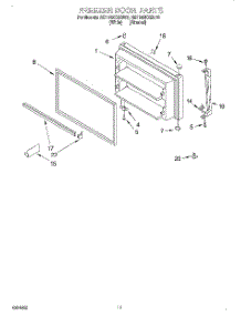 06 - Freezer Door, Lit / Optional parts for Whirlpool Refrigerator 3ET19DKXEN00 from AppliancePartsPros.com