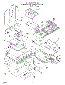 03 - Shelf parts for Whirlpool Refrigerator 3ET19DKXEW00 from AppliancePartsPros.com