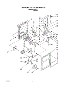08 - Dispenser Front parts for Whirlpool Refrigerator 3XRA711 from AppliancePartsPros.com
