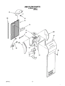 10 - Air Flow parts for Whirlpool Refrigerator 3XRA711 from AppliancePartsPros.com
