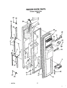 09 - Freezer Door parts for Whirlpool Refrigerator JWRZ2727FI00 from AppliancePartsPros.com