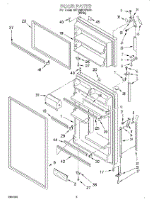 02 - Door parts for Whirlpool Refrigerator 3ET18NKXEW00 from AppliancePartsPros.com