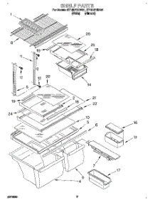 05 - Shelf, Lit / Optional parts for Whirlpool Refrigerator ET18HPXDN01 from AppliancePartsPros.com