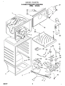 03 - Liner parts for Whirlpool Refrigerator ET20GKXDN02 from AppliancePartsPros.com