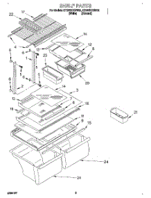 05 - Shelf, Lit / Optional parts for Whirlpool Refrigerator ET20GKXDN02 from AppliancePartsPros.com