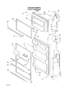 02 - Door parts for Whirlpool Refrigerator 3XARG457WP03 from AppliancePartsPros.com