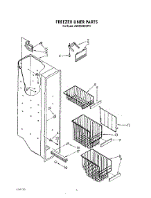 04 - Freezer Liner parts for Whirlpool Refrigerator JWARG482WP01 from AppliancePartsPros.com